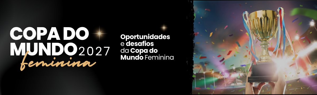 Banner do artigo Copa do Mundo Feminina 2027, com taça erguida em meio a confetes